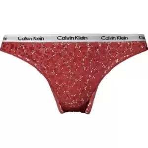 Calvin Klein Caros Lace Brazilian Briefs - Red