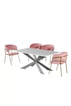 'Atarah Duke' LUX Dining Set a Table and Chairs Set of 4