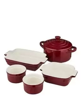 Tower Barbary & Oak By Tower 5 Piece Gift Set Stomeware - Bordeaux Red