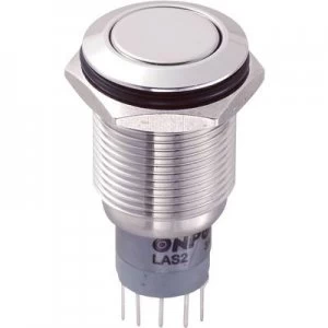 TRU COMPONENTS LAS2GQF 22SP Tamper proof pushbutton 250 V AC 3 A 2 x OnOn momentary