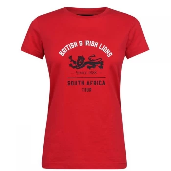 Canterbury British and Irish Lions Graphic T Shirt Ladies - Red/White