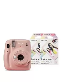 Fujifilm Instax Fujifilm Instax Mini 11 Instant Camera With 20 Shot Macaron Film Pack - Blush Pink