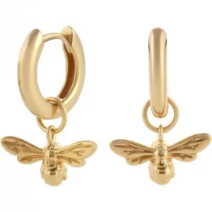 Lucky Bee Huggie Hoop Gold Earrings