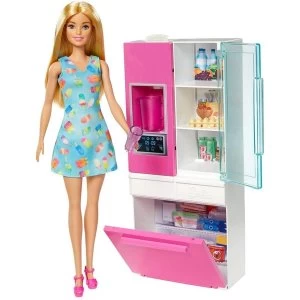 Barbie Doll & Furniture - Kitchen with Blonde Doll Playset