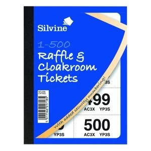 Cloakroom and Raffle Tickets 1-500 Pack of 12 CRT500