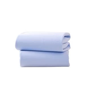 Clair de Lune Pack of Two Fitted Pram/Crib Sheets - Blue