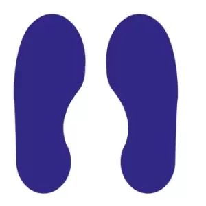 'footprint' Floor Signal, Blue, (300mm x 100mm) 5 Pairs
