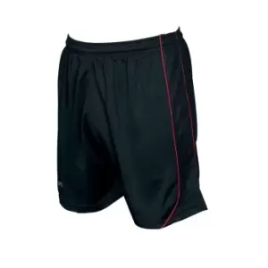 Precision Childrens/Kids Mestalla Shorts (M-L) (Black/Red)