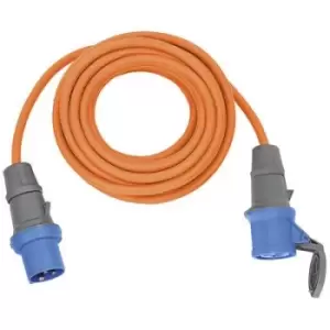 CEE Extension Cable IP44 for Camping/Maritim 10m H07RN-F 3G2.5 orange CEE 230V/16A plug and socket
