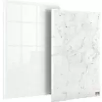 Nobo Mini Desktop Whiteboard Notepad 1915601 Dry Erase Glass Surface Frameless 230 x 152mm White Pack of 2