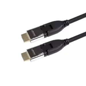 Cables Direct 2m HDMI 1.4 High Speed with Ethernet Cable with Swivel