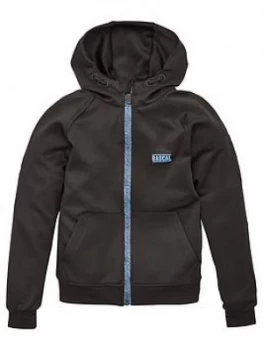 Boys, Rascal Childrens Disorted Grid Shell Full Zip Tracktop - Black, Size S, 9-10 Years