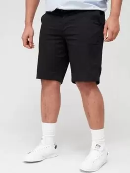Calvin Klein Big & Tall Modern Twill Belted Slim Shorts- Black, Size 40, Men