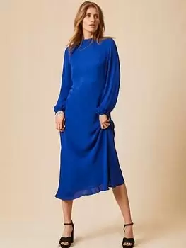 Mint Velvet Bias Cut Midi Dress, Azure, Size 16, Women