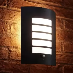Auraglow - Dusk Till Dawn Photocell Daylight Sensor Switch Outdoor Wall Light, Warm White - Black