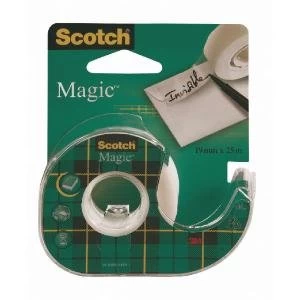 Scotch Magic Tape 810 19mm x 25m with Dispenser Pack of 12 8-1925D