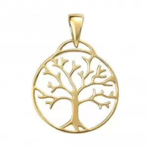 Sterling Silver Gold Plated Tree Of Life Pendant P4867