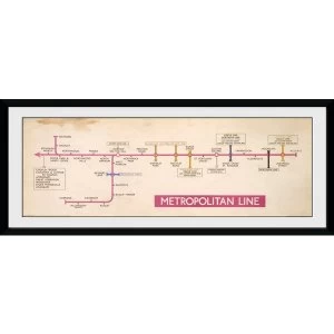 Transport For London Metropolitan Line 30 x 75 Framed Collector Print