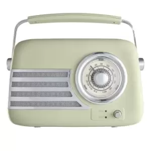 Akai Sage Green Vintage Bluetooth Portable Radio