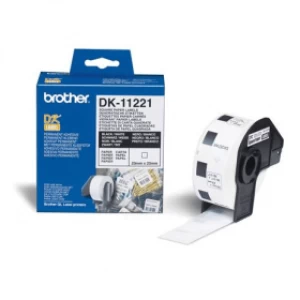 Brother DK-11221 23mm x 23mm P-touch Etikettes x1000