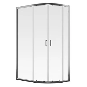Aqualux Edge 6 Quad Offset quadrant Clear glass Shower Shower enclosure with Corner entry double sliding door (W)800mm (