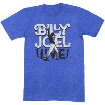 Billy Joel - Glass Houses Live Unisex Large T-Shirt - Blue