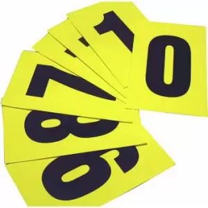 Character set, HxW 230 x 140 mm, self-adhesive numbers 0 - 9, 10 numbers