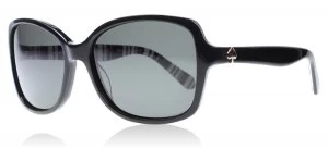 Kate Spade Ayleen/P/S Sunglasses Black / Pattern White QG9 Polariserade 56mm
