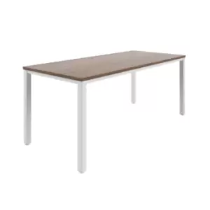 Fraction Infinity 180 X 80 Meeting Table - Dark Walnut With White Legs