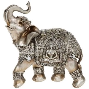 Silver Buddha Elephant Foot Up Ornament