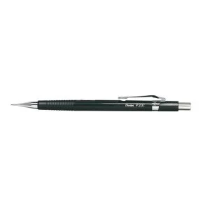 Pentel P207 0.7mm Plastic Steel Lined Automatic Pencil Barrel Black with 6 x HB 0.7mm Leads Pack of 12 Pencils