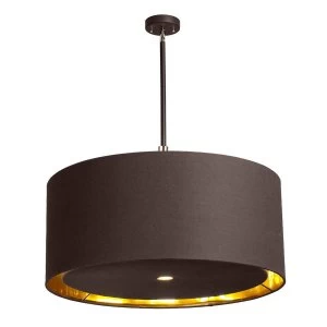 4 Light Large Round Ceiling Pendant Light Brown, Polished Brass, E27