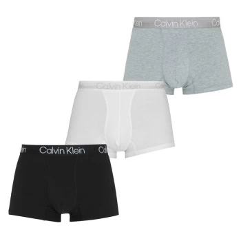 Calvin Klein 3 Pack Trunks - Blk/Wht/Grey