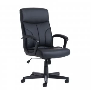 Brompton high back managers chair - Black faux leather