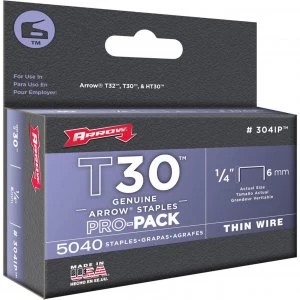 Arrow T30 Staples 6mm Pack of 5000