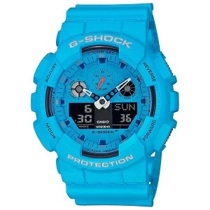 Casio G-SHOCK Special Color Models Analog-Digital Watch GA-100RS-2A - Blue