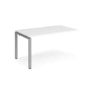 Bench Desk Add On Rectangular Desk 1400mm White Tops With Silver Frames 800mm Depth Adapt