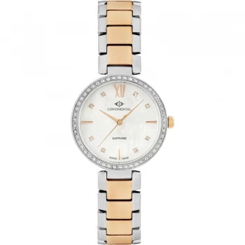 Continental Pearl and Two-Tone Rose 'Classic' Ladies Dress Watch - 19601-lt815501 - pink