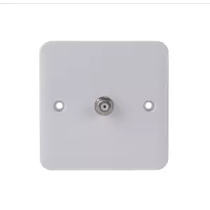 Schneider Electric Lisse White Moulded - Single TV/FM Aerial Socket with F-Type Coupler, GGBL7030, White, Pack of 10