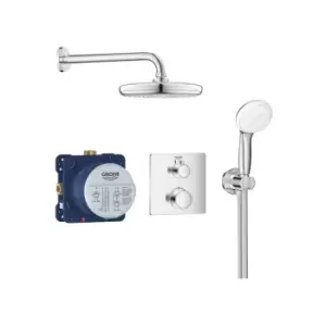 Grohe Tempesta 210 shower set with concealed thermostat, chrome (34729000)