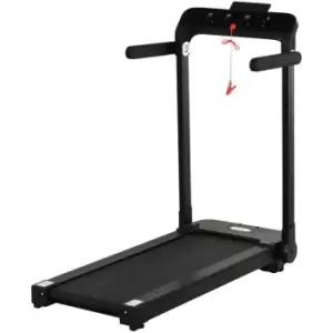 HOMCOM 600W Foldable Electric Treadmill With Safety Lock LED Screen Black