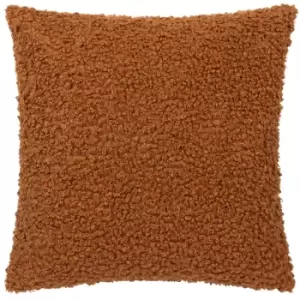 Cabu Textured Boucle Cushion Ginger, Ginger / 45 x 45cm / Polyester Filled