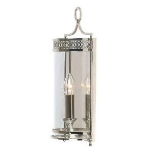 1 Light Indoor Candle Wall Light Polished Nickel, E14
