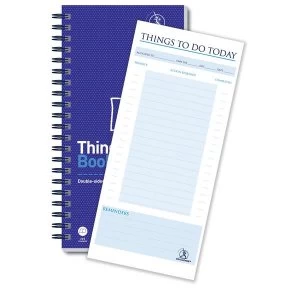 Challenge 280mm x 141mm 115 Sheets Wirebound Perforated To Do List Book Blue