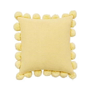 Katie Piper Reset Pom Pom Cushion - Yellow