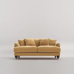 Swoon Holton Velvet 2 Seater Sofa - 2 Seater - Biscuit