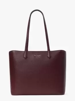 Kate Spade Veronica Pebbled Leather Large Tote Bag, Grenache, One Size