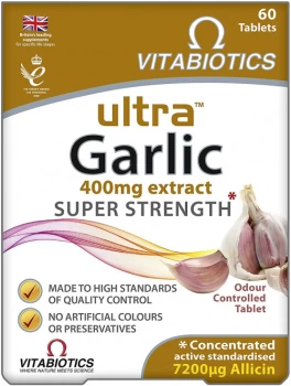 Vitabiotics Ultra Garlic 400mg Tablets - 60s