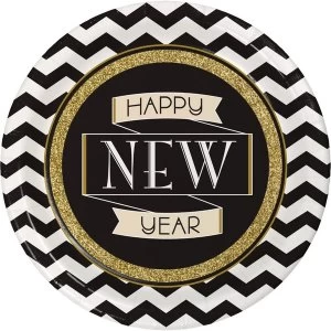 Happy New Year Celebrations Paper Plates