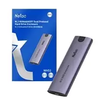 NETAC M.2 NVMe/SATA External Enclosure, USB3.1, Aluminum, 10Gbps,...